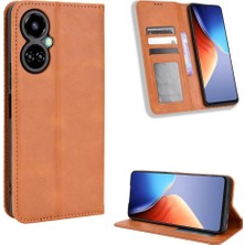 Colorful Shop Tecno Camon 19 Cüzdan Pu Deri Manyetik Kapatma Için Kılıf (Yurt Dışından)