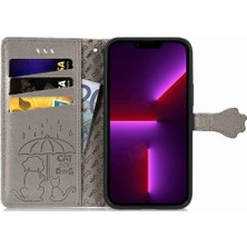 Colorful Shop Iphone 13 Mini Deri Kılıf Kapak Kapak Darbeye Karikatür Kısa (Yurt Dışından)