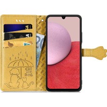 Colorful Shop Samsung Galaxy A14 5g Için Kılıf Kapak Çevirin Darbeye Deri Kılıf Kısa (Yurt Dışından)