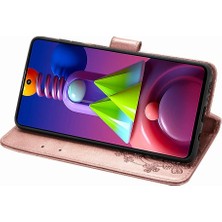 Colorful Shop Samsung Galaxy M51 Dört Yapraklı Yonca Deri Kılıf Için Kılıf Kısa Kayış Flip (Yurt Dışından)