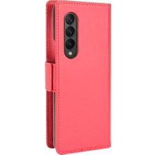 Colorful Shop Samsung Galaxy Z Için Kılıf Fold 4 5g Pu Deri Manyetik Kapatma Cüzdan (Yurt Dışından)