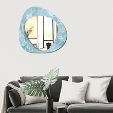 Decorita Dekor Camı ve Ayna | Zen Ayna ve Gri Mermer Görünümlü| 2'li Takım | 70CM x 70CM
