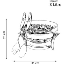 MAT Steel Salata Servis Seti 3 Lt