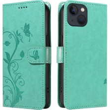 Colorful Shop IPhone 13 Mini Yüksek Kalite Deri Cüzdan Telefon Kılıfı Kabartmalı (Yurt Dışından)