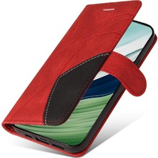 Colorful Shop Huawei Mate 60 Pro Iki Renkli Dikiş Kickstand Koruyucu Pu (Yurt Dışından)