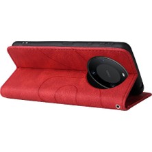 Colorful Shop Huawei Mate 60 Pro Iki Renkli Dikiş Kickstand Koruyucu Pu (Yurt Dışından)