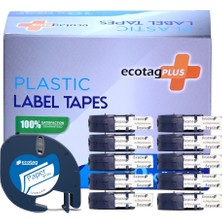 Ecotag Plus Ecotagplus Dymo Muadili Kağıt Şerit Etiket Beyaz 12 mm x 4 mt 10'lu Paket