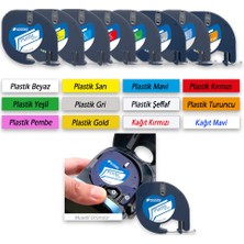 Ecotag Plus Ecotagplus Dymo Muadili Kağıt Şerit Etiket Beyaz 12 mm x 4 mt 10'lu Paket