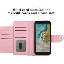 Colorful Shop Nokia C02 Darbeye Şık Koruyucu Cüzdan Kapak Kart Tutucu Için Kılıf (Yurt Dışından)