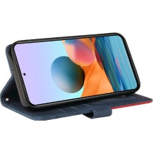 Colorful Shop Kart Yuvası Standı Iki Renkli Pu Flip ile Xiaomi Redmi Not 10 Pro Için Kılıf (Yurt Dışından)