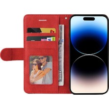 Colorful Shop IPhone 15 Için Kılıf Pro Iki Renkli Dikiş Pu Deri Flip Folio Kılıf ile (Yurt Dışından)