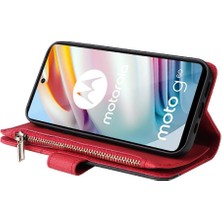 Colorful Shop Motorola Moto G60 Fermuar Cüzdan Tarzı Kickstand Koruyucu Kılıf (Yurt Dışından)