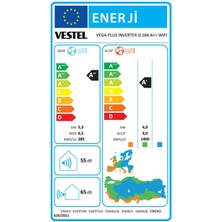 Vestel Vega Plus G 184 A++ 18000 BTU Wifi Inverter Salon Tipi Klima