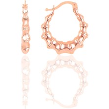 Söğütlü Silver Gümüş Altın Yaldızlı Tırtıl Şarnel Küpe