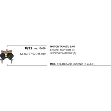 Üçel Motor Takozu Sağ 10456 R19 Megane-I 7700785949 7700785949 Gold