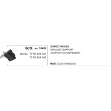 Üçel Eksoz Takozu 10482 Clıo-Iı Kango 7700424341 7700424340 7700424341 Gold