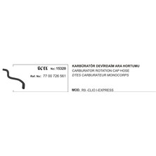 Üçel Devirdaim Ara Hortumu 15320 R9 Clıo-I Ekspres 7700726561 7700726561 Gold
