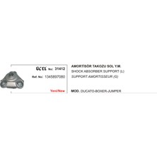 Üçel Amortisör Takozu Sol 31412 Ducato (05-) Boxer Jumper 1345897080 1345897080 Gold