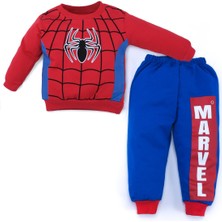 Bebelop Erkek Çocuk Spiderman Örümcek Adam 3ip 2li Alt Üst Eşofman Takım