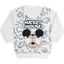 Bebelop Erkek Çocuk Mickey Mouse Resim Baskılı 2li Alt Üst Eşofman Takım