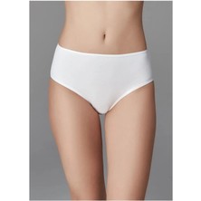 Berrak 11660 Kadın Yüksek Bel Bikini Külot Beyaz Tekli Ürün