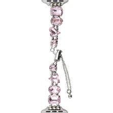 RedClick Apple Watch 7 8 41MM Redclick KRD-115 Renkli Taşlı Kadın Tasarım Bilezik Kordon