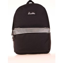 Kaukko Basic Colors Okul Sırt Çantası Siyah Stripe K1627