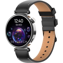 Seyutech Watch Siyah HX4 mini Akıllı Saat Tüm Telefonlara Uyumlu 3 Kordon Hediyeli 41MM