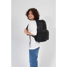 Kaukko Basic Colors Okul Sırt Çantası Füme Check K1630
