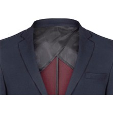 Felix Hardy Italyan Stil Slim Fit Klasik Erkek Blazer Ceket - Lacivert