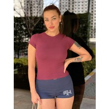 Stilowe Fitted/vücuda Oturan Crop T-Shirt