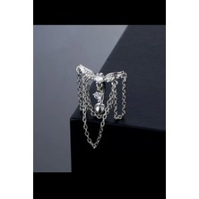 Ares Collection 316L Cerrahi Çelik Üstten Takmalı Sallantılı Zirkon Taşlı Göbek Piercingi