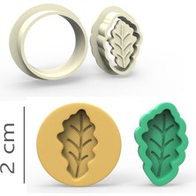 Butedo Meşe Kurabiye, Bisküvi, Kolye Ucu, Mühür Kalıp Seti - 2 cm