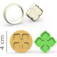 Butedo Ortanca Kurabiye, Bisküvi, Kolye Ucu, Mühür Kalıp Seti - 4 cm