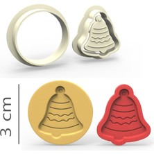 Butedo Çan Kurabiye, Bisküvi, Kolye Ucu, Mühür Kalıp Seti - 3 cm