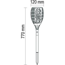 Forlife Güneş Enerjili 15 W Alev Efektli Çim Armatürü