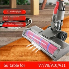 Smooth Dyson V8 V7 Için Büyük Silindirler ile Işıklı Yumuşak Rulo Fırça Başlığı (Yurt Dışından)