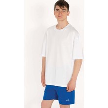 SQL Oversized Select Baskılı Erkek Beyaz T-Shirt