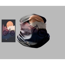 Bisiklet Tasarımlı Motorcu Çok Amaçlı Outdoor Boyunluk Unisex Bandana