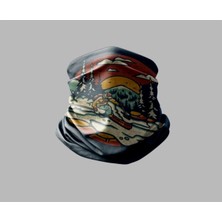 Kayak & Dağ Tasarımlı Motorcu Çok Amaçlı Outdoor Boyunluk Unisex Bandana