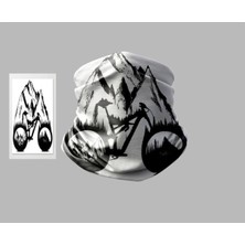 Buffalo Bisiklet Tasarımlı Motorcu Çok Amaçlı Outdoor Boyunluk Unisex Bandana