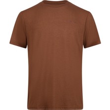 2AS Wınson Erkek Viloft Sıfır Yaka T-Shirt Kakao 2ASWINMFBSS24