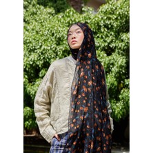 Fresh Cherry Desen Rami Şal Kahve