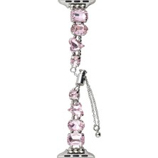 Cepustik Telefon Aksesuarları Watch 38MM KRD-115 Renkli Taş Tasarımlı Kordon