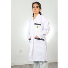 Passus Global Esd Antistatik Iş Güvenliği Önlüğü Uzun Etekli Uzun Kollu Unisex Beyaz 2001PGESDWHT