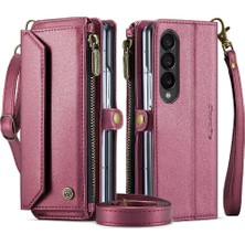 Mellow Shop Samsung Galaxy Z Için Crossbody Durumda Kat 3 5g Kılıf Cüzdan Fermuar Faturaları Için (Yurt Dışından)