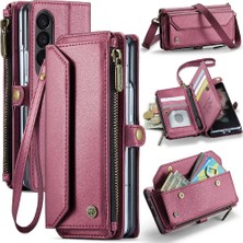 Mellow Shop Samsung Galaxy Z Için Crossbody Durumda Kat 3 5g Kılıf Cüzdan Fermuar Faturaları Için (Yurt Dışından)