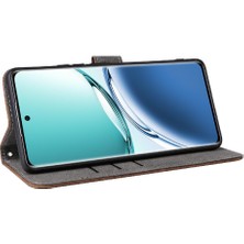 Mellow Shop Oppo A3 Pro 5g Için Kılıf Manyetik Kapatma Flip Folio Cüzdan Pu Deri Rfid (Yurt Dışından)