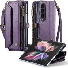 Mellow Shop Samsung Galaxy Z Için Crossbody Durumda Kat 3 5g Kılıf Cüzdan Fermuar Faturaları Için (Yurt Dışından)