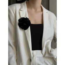 Chance Gift Elegant Iğneli Yaka Çiçeği Kumaş Çiçek Broş Kumaş Yaka Gülü Ceket Elbise Şapka Için Şık Aksesuar